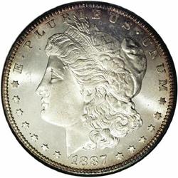 1887-S S$1 MS65 NGC. Extremely lustrous, bordering on 1887-S[img border='0' src='http://www.heritage