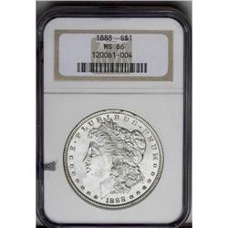 1888 S$1 MS66 NGC. Smooth, creamy mint luster swirls a 1888[img border='0' src='http://www.heritagec