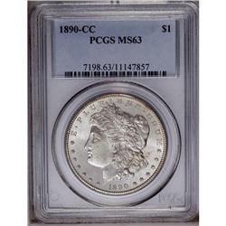 1890-CC S$1 MS63 PCGS. Well struck and lustrous, with 1890-CC[img border='0' src='http://www.heritag