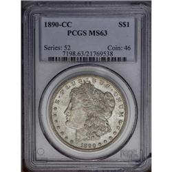 1890-CC S$1 MS63 PCGS. VAM-3. A lustrous and gently to 1890-CC[img border='0' src='http://www.herita