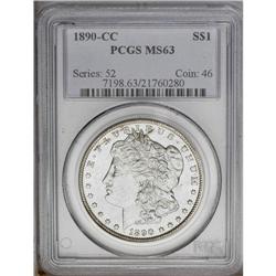 1890-CC S$1 MS63 PCGS. A brilliant and lustrous Mint S 1890-CC[img border='0' src='http://www.herita