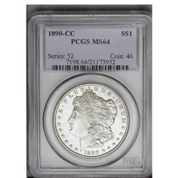 1890-CC S$1 MS64 PCGS. Highly lustrous surfaces are es 1890-CC[img border='0' src='http://www.herita