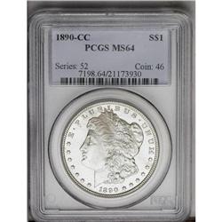 1890-CC S$1 MS64 PCGS. Intensely lustrous surfaces dis 1890-CC[img border='0' src='http://www.herita