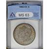 Image 3 : 1892-CC S$1 MS63 ANACS. Rich golden-brown and lime-gra 1892-CC[img border='0' src='http://www.herita