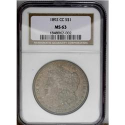 1892-CC S$1 MS63 NGC. This is a wonderful example with 1892-CC[img border='0' src='http://www.herita