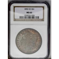 1892-CC S$1 MS63 NGC. This 1892-CC Morgan displays a m 1892-CC[img border='0' src='http://www.herita