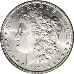 1893 S$1 MS63 PCGS. An appealing, satiny-white represe 1893[img border='0' src='http://www.heritagec
