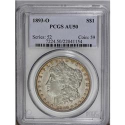 1893-O S$1 AU50 PCGS. Light silvery-gray surfaces are 1893-O[img border='0' src='http://www.heritage