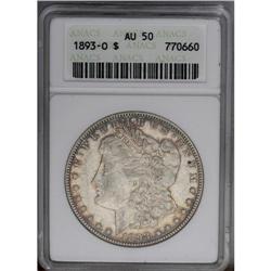 1893-O S$1 AU50 ANACS. Whispers of lavender and electr 1893-O[img border='0' src='http://www.heritag
