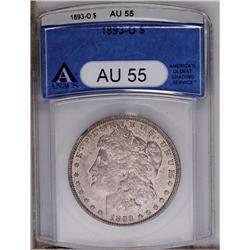 1893-O S$1 AU55 ANACS. Typically weak over the centers 1893-O[img border='0' src='http://www.heritag