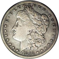 1893-S S$1 Fine 12 ANACS. A pleasing middle circulated 1893-S[img border='0' src='http://www.heritag