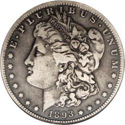 1893-S S$1 Fine 15 NGC. A nicely defined cream-gray ex 1893-S[img border='0' src='http://www.heritag