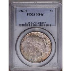 1922-D S$1 MS66 PCGS. Iridescent golden-brown, gunmeta 1922-D[img border='0' src='http://www.heritag