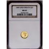 Image 1 : 1849 G$1 Open Wreath MS63 NGC. An important coin for f 1849[G$1] Open Wreath MS63 NGC.