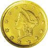 Image 1 : 1849-D G$1 MS63 NGC. Variety 1-A. The only Open Wreath 1849-D[G$1] MS63 NGC.