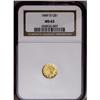 Image 3 : 1849-D G$1 MS63 NGC. Variety 1-A. The only Open Wreath 1849-D[G$1] MS63 NGC.