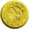 Image 1 : 1853-C G$1 AU53 NGC. Variety 8-I. The '53-C is the 1853-C[G$1] AU53 NGC.