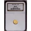 Image 1 : 1854 G$1 Type One MS63 NGC. The reverse displays notic 1854[G$1] Type One MS63 NGC.