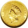 Image 1 : 1855 G$1 MS61 NGC. Softly struck, as usual, with notic 1855[G$1] MS61 NGC.