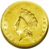 Image 1 : 1855 G$1 MS62 NGC. Although the 8 in the date is not f 1855[G$1] MS62 NGC.