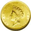 Image 1 : 1855 G$1 MS62 NGC. A frosty Mint State example of this 1855[G$1] MS62 NGC.