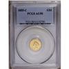 Image 3 : 1855-C G$1 AU50 PCGS. Variety 9-K. This has become an 1855-C[G$1] AU50 PCGS.