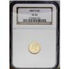Image 1 : 1859-S G$1 XF45 NGC. Peach-gold surfaces with traces o 1859-S[G$1] XF45 NGC.