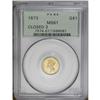Image 1 : 1873 G$1 Closed 3 MS61 PCGS. The 1873 Open 3 gold doll 1873[G$1] Closed 3 MS61 PCGS.