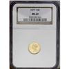 Image 1 : 1877 G$1 MS62 NGC. A nice example of this scarce, low 1877[G$1] MS62 NGC.