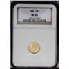 Image 3 : 1889 G$1 MS66 NGC. The luscious copper-gold surfaces i 1889[G$1] MS66 NGC.
