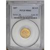 1857 $2 1/2 MS61 PCGS. The design elements are sharply 1857[$2 1/2] MS61 PCGS.