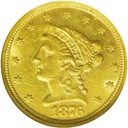 1876 $2 1/2 MS60 NGC. Quarter Eagle production at the 1876[$2 1/2] MS60 NGC.
