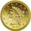 Image 1 : 1887 $2 1/2 MS62 Prooflike NGC. The Philadelphia Mint 1887[$2 1/2] MS62 Prooflike NGC.