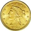 Image 1 : 1901 $2 1/2 MS66 PCGS. Satiny surfaces lend plenty of 1901[$2 1/2] MS66 PCGS.