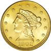 Image 1 : 1902 $2 1/2 MS65 PCGS. The 1902 has a business strike 1902[$2 1/2] MS65 PCGS.