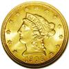 Image 1 : 1906 $2 1/2 MS66 NGC. A splendid, century-old Liberty 1906[$2 1/2] MS66 NGC.