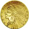 Image 1 : 1911-D $2 1/2 Weak D AU50 NGC. The Denver mintmark is 1911-D[$2 1/2] Weak D AU50 NGC.