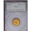 Image 1 : 1913 $2 1/2 MS61 PCGS. Rich copper-gold toning is the 1913[$2 1/2] MS61 PCGS.