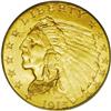 Image 1 : 1915 $2 1/2 MS65 PCGS. The 1915 quarter eagle, with a 1915[$2 1/2] MS65 PCGS.