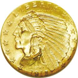 1915 $2 1/2 MS65 NGC. The 1915 is the final Indian Hea 1915[$2 1/2] MS65 NGC.