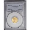 Image 1 : 1925-D $2 1/2 MS63 PCGS. Sharply struck and fully lust 1925-D[$2 1/2] MS63 PCGS.