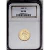 Image 1 : 1855 $3 AU55 NGC. Considerable luster is retained in t 1855[$3] AU55 NGC.