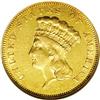Image 1 : 1857 $3 AU53 NGC. Nicely struck for this lesser-seen i 1857[$3] AU53 NGC.