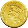 Image 1 : 1863 $3 AU58 NGC. The 1863 three dollar coin, with a b 1863[$3] AU58 NGC.