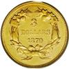 Image 2 : 1870 $3 AU58 PCGS. A moderate number of abrasions from 1870[$3] AU58 PCGS.