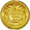 Image 2 : 1878 $3 MS63 PCGS. A lustrous apricot-gold type coin w 1878[$3] MS63 PCGS.