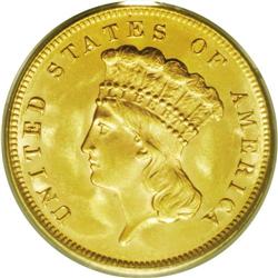 1878 $3 MS64 PCGS. Common issue or not, it isn''t ofte 1878[$3] MS64 PCGS.