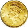 Image 1 : 1879 $3 MS65 PCGS. A radiant, reddish-gold Gem with pr 1879[$3] MS65 PCGS.