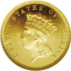 1879 $3 MS65 S Prooflike NGC. The brilliant, luscious 1879[$3] MS65 [img border='0' src='http://www.