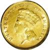 Image 1 : 1889 $3 MS61 NGC. This orange-gold representative has 1889[$3] MS61 PCGS.